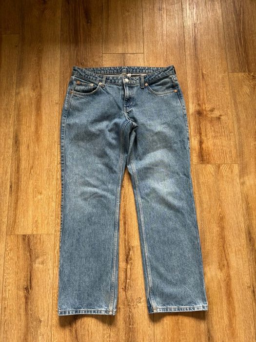 Niebieskie spodnie jeansy męskie Weekday Arrow Low Straight Jeans 31/30