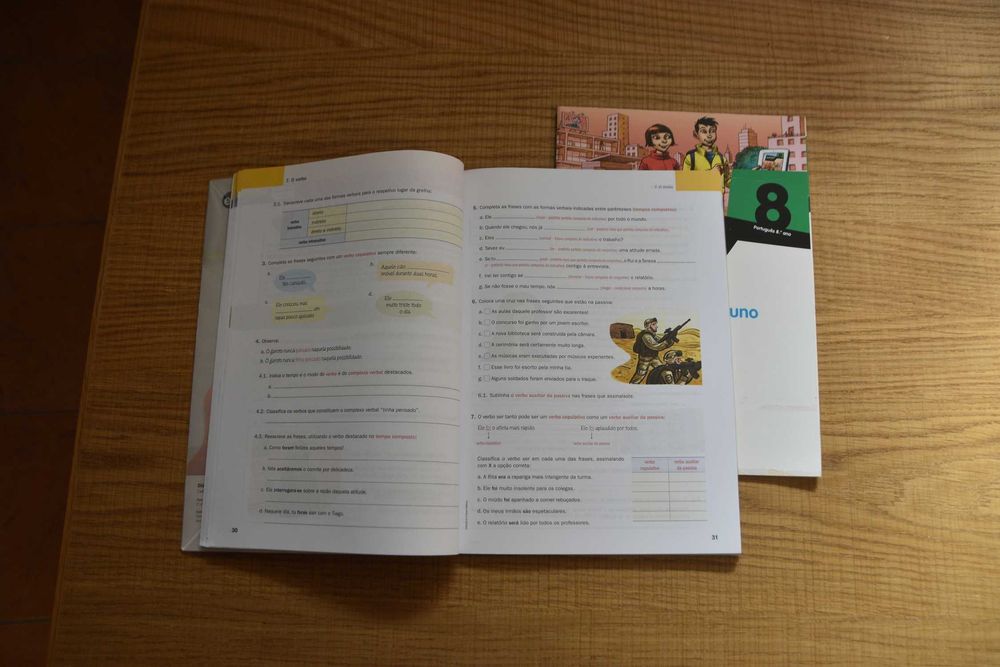 Diálogos 8, cadernos do aluno, português, 8º ano