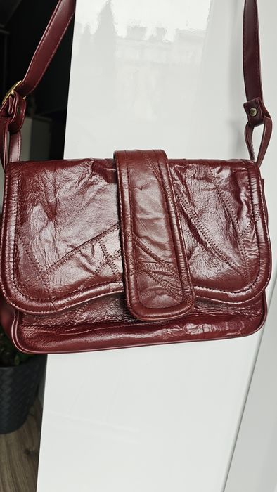 Torebka bordo skóra