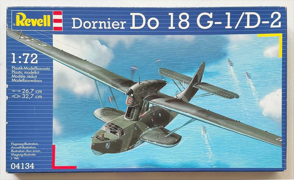 Revell_Dornier Do 18 G-1/D-2. ESc.1:72. Completo e como novo.