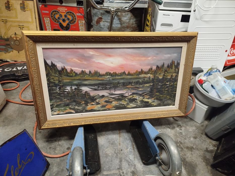 Stary obraz stara rama obrazu