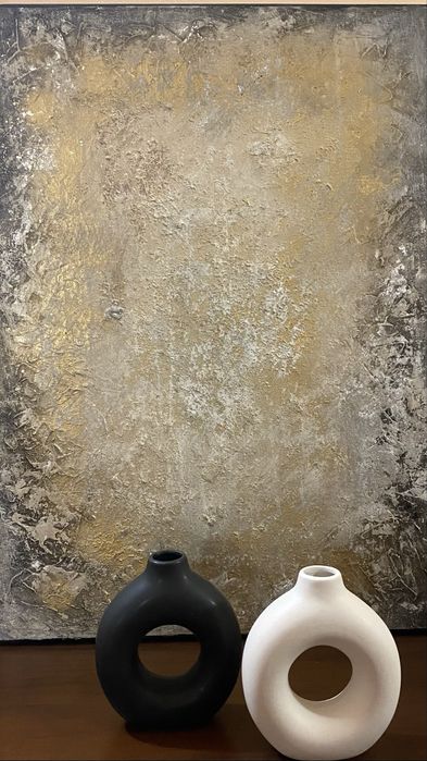 Tela abstrata acrilica nova 50*70 cm