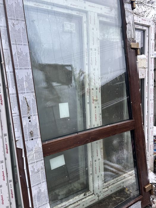 Duże drzwi wejsciowe NOWE, witryna. 3szybowe. Uw0.9, 120x220