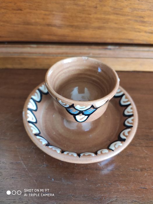 Świecznik kaganek gliniany Chmielno