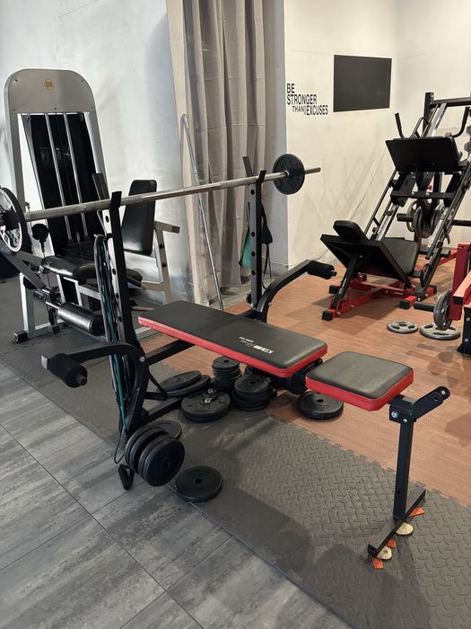 Fitness Musculation Bank 700 Dobrável E Ajustável Com 3 Posições Multiejcicio 156.5X120X114 Cm