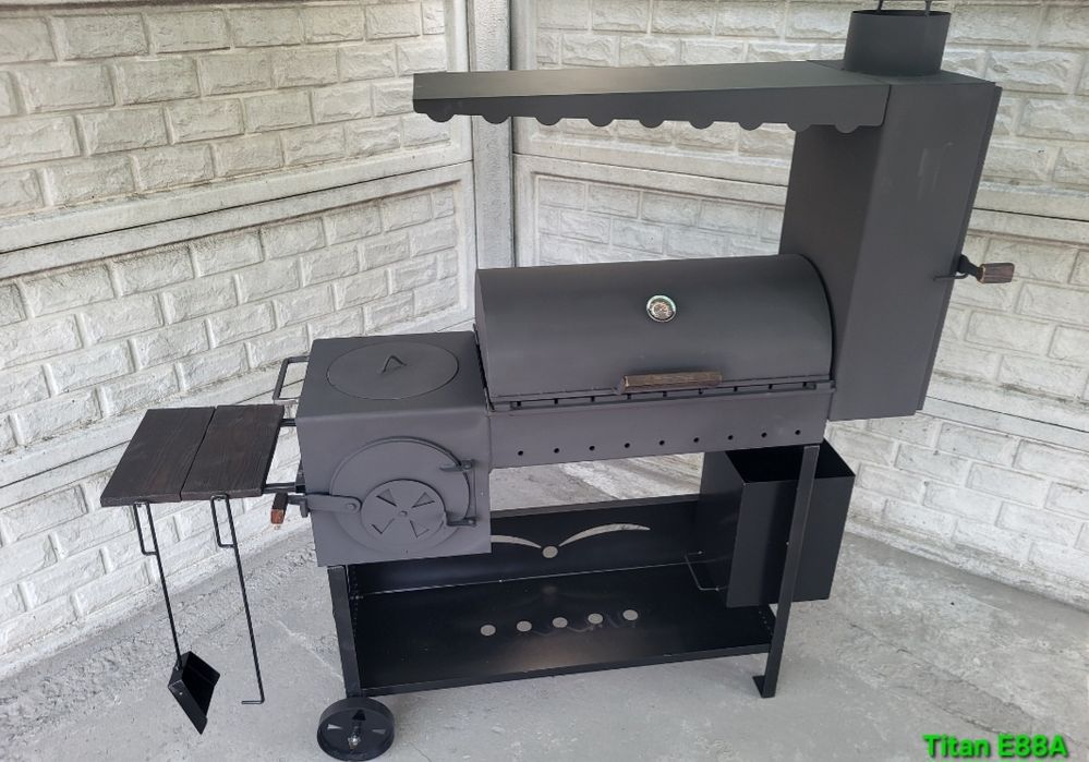 5мм • ПОСИЛЕННЯ • ГАРАНТІЯ •Мангал Піч Коптильня  Смокер/Гриль/Барбекю