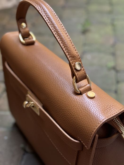 Італійська шкіра сумка руда