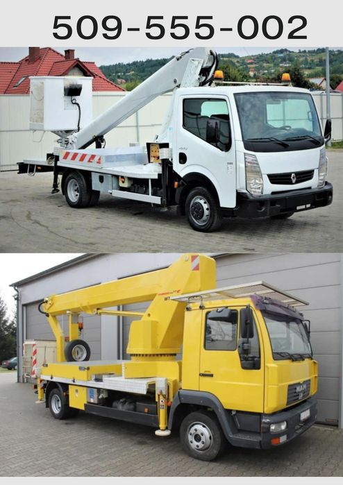 Podnośnik koszowy zwyżka - Wycinanie Drzew