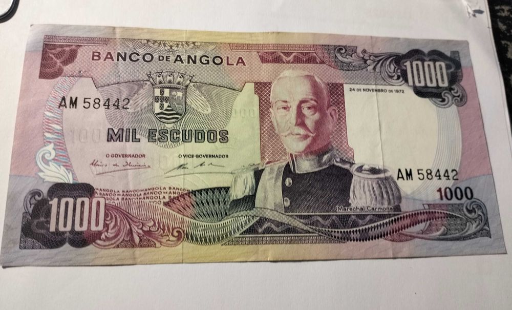 Notas de Angola de 1972 e outros