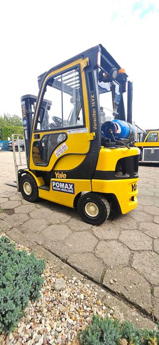 Yale GLP16VX wózek widłowy 2012r. 1.6T niski triplex kabina UDT POMAX