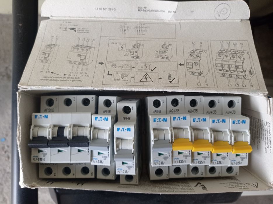 Автоматический выключатель Eaton ,PL 7-C16, PL7-C25, PL7-C40