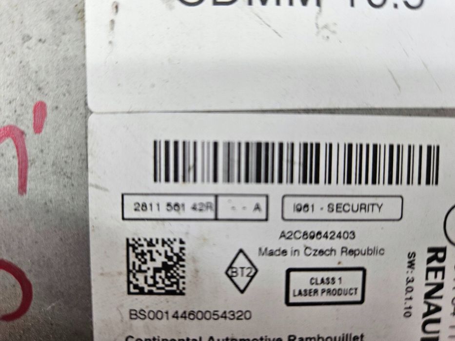 renault megane iii 3 radio cd usb kod