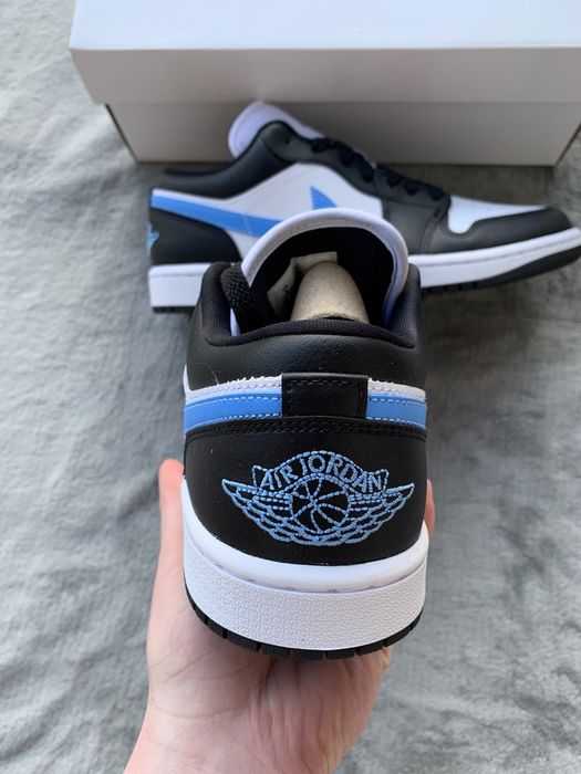 Jordan 1 low Black University Blue White, rozmiar 39 - 25 cm