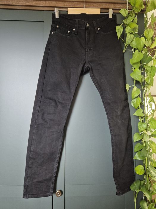 Levi's slim traper 512 czarne nowe jeansy