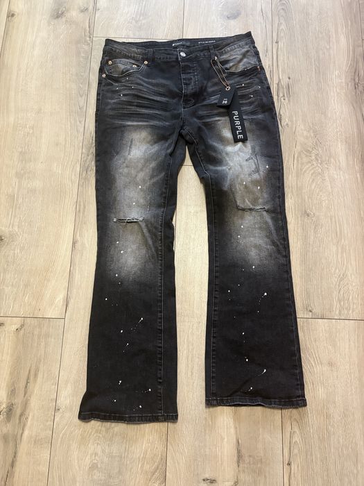 джинси клеш flared purple brand