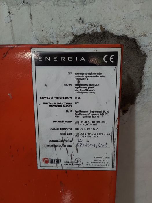 Części do pieca na pelet/ekogroszek 25kW