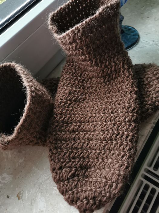 naalbinding wełna skarpety reko 44