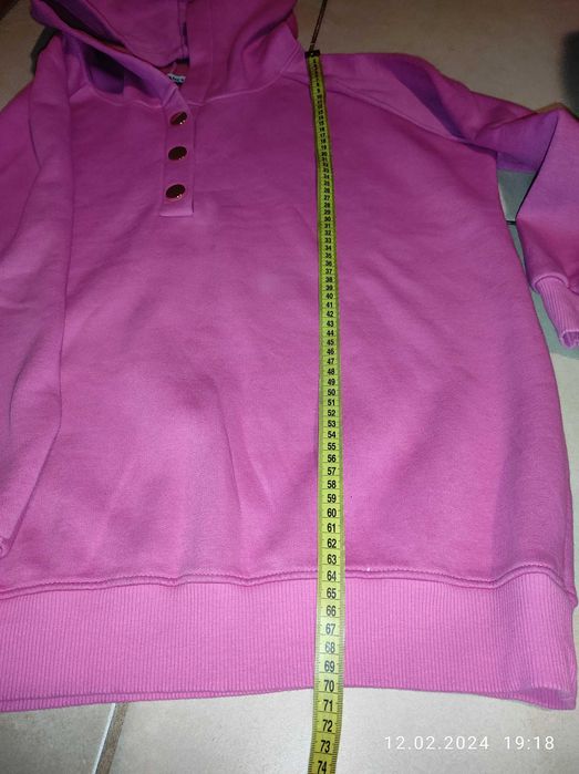 Komplet legginsy prążek + bluza LaBalancia fuksja