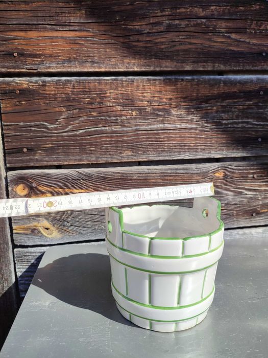 Ceramiczna Włoska osłonka / doniczka - vintage - design Z24