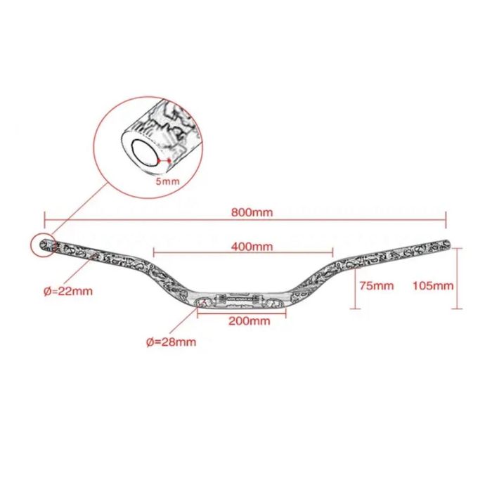 Мото кермо 28мм PROTAPER METAL MULISHA кермо на мотоцикл