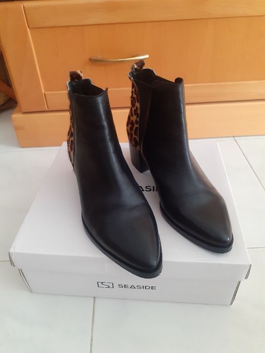 Botas pretas tigreza Cano baixo ( Seaside) C/ Novas