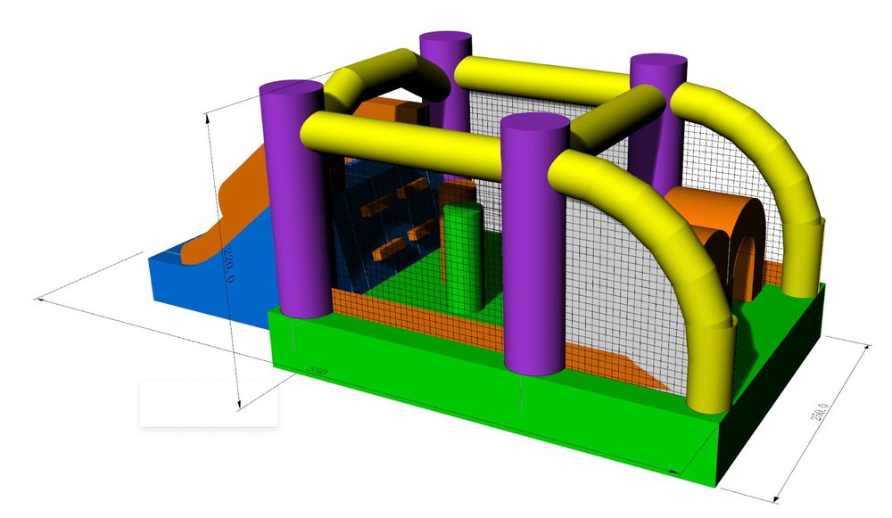 Insuflável Mini pista de obstáculos (nova)