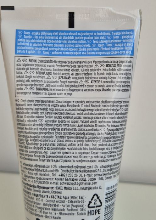 Toner do włosów Palette Platinum Blonde – Platynowy Blond 150ml Nowy
