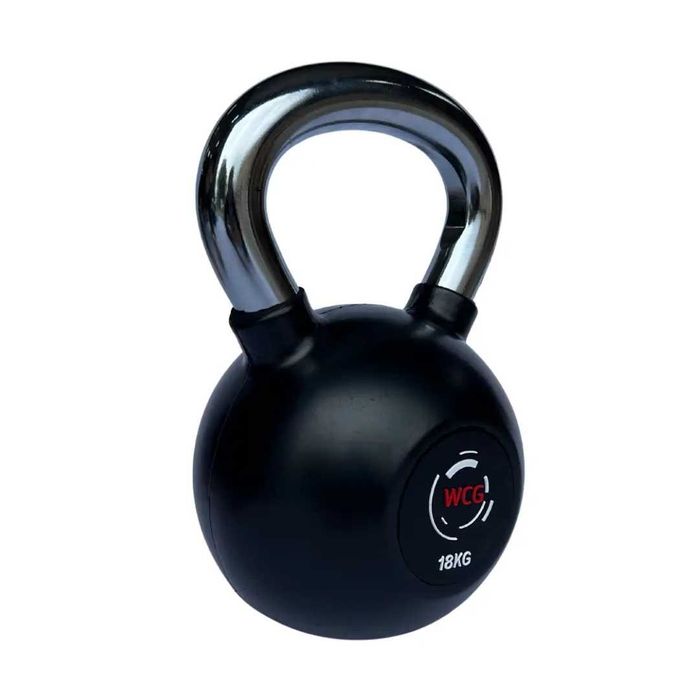 Гиря 18 кг Прогумована з Хромованою ручкою WCG