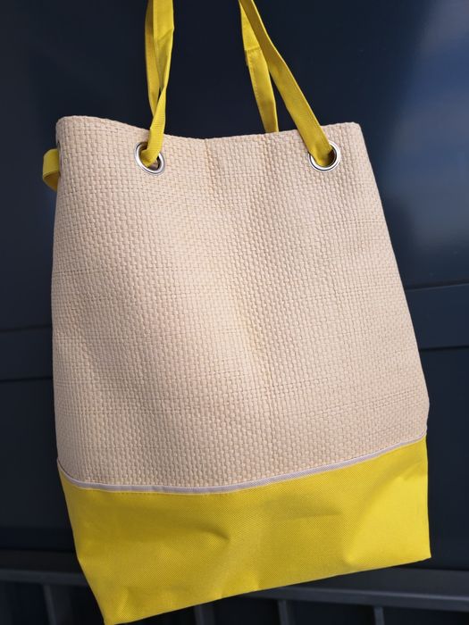 Torba plażowa słomkowa