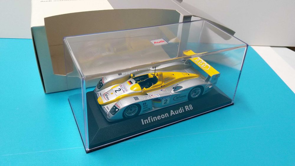 Audi R8 #2: 24h Le Mans 2002 (2º lug geral) - Minichamps à escala 1/43