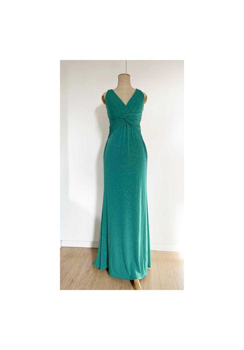 Zielona, błyszcząca suknia sukienka balowa na studniówkę prom dress