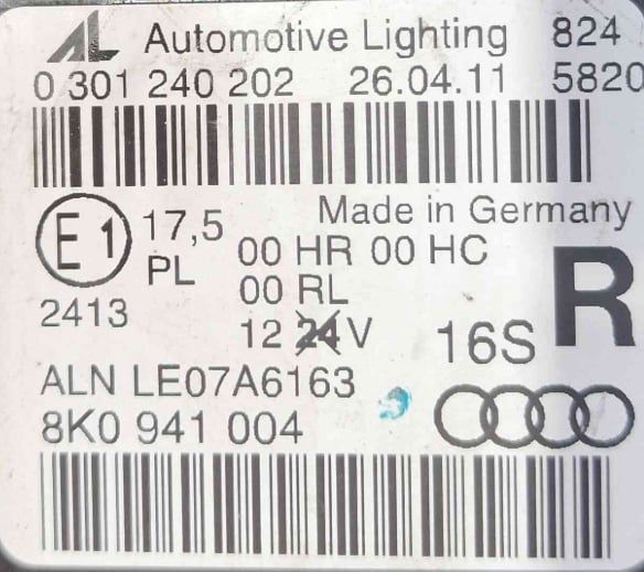 Ótica / Farol Direito 8K0941004 - AUDI A4 B8