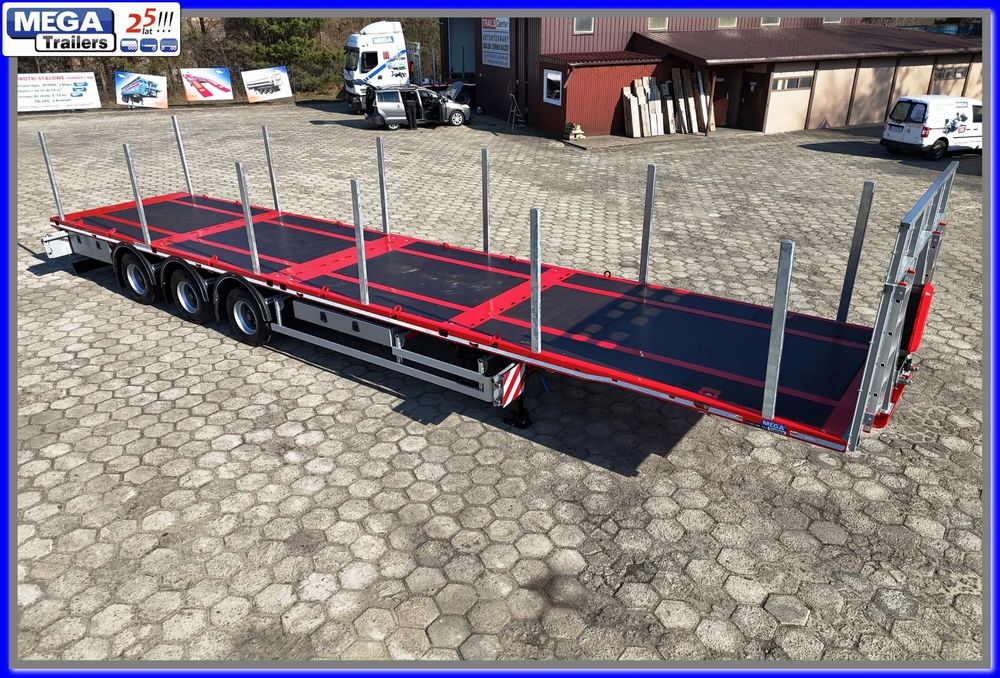 Platforma BPW 19,5 - budowlana 13.60 m, ADR EX2, EX3, FL !!!  Z PLACU ! - Podłoga OMEGA zamki do kontenerów 20, 30, 40 Ft, kłonice !