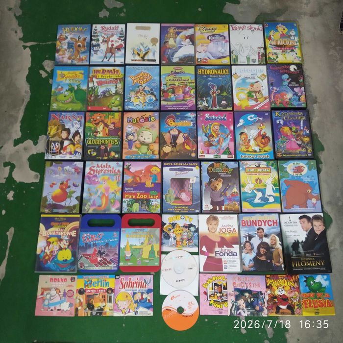 Bajki na DVD 45 sztuk i VCD 18 sztuk dla dzieci różne