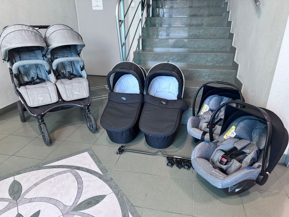 Wózek bliźniaczy 3w1 KOMIS