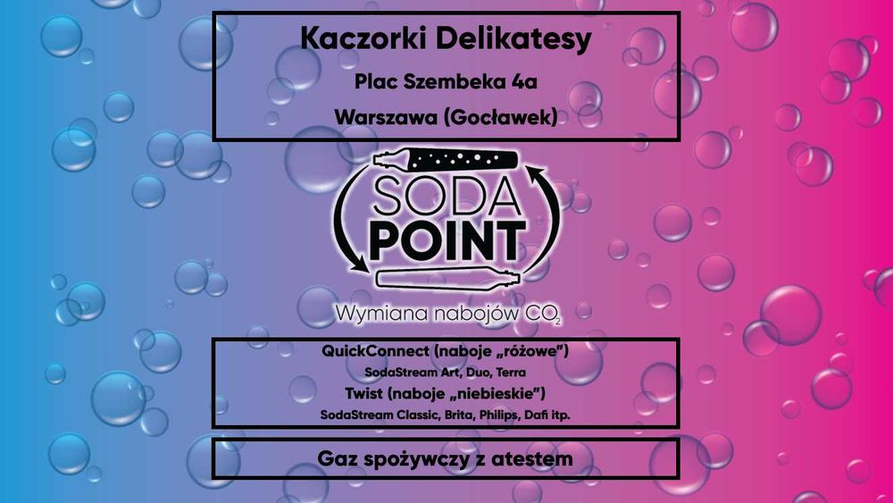 Sodastream Warszawa (Gocławek), Plac Szembeka 4a Wymiana nabojów CO2