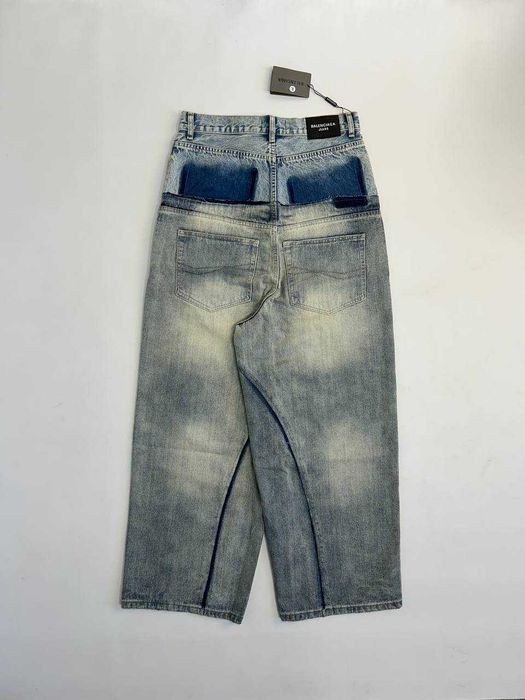 Джинси Balenciaga Cargo faded baggy opium archive синие джинсы M