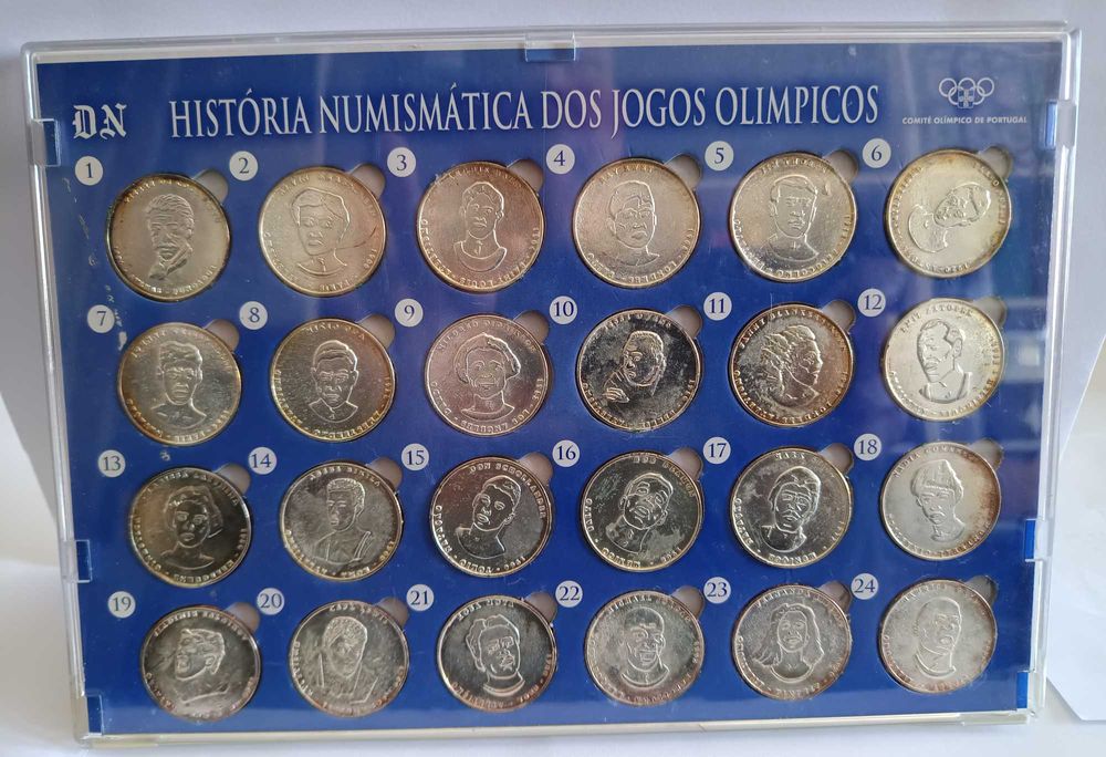História Numismática Jogos Olímpicos – 1896 a 2000 (24 moedas)