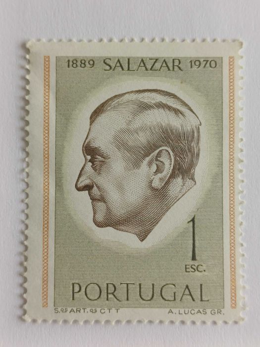 Filatelia - Portugal - Presidente Salazar, 1$00, 1971