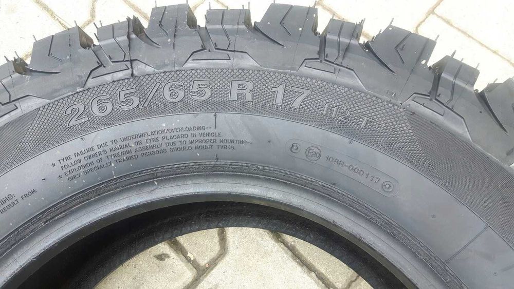 Opony 265/65R17 Geyer&Hosaja Rock 4x4 Bieżnikowane Nowe 25rok
