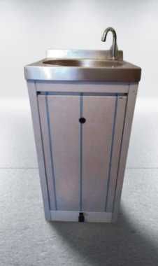 PIO Lava mãos com pedal misturador (quente/fria) TODO em aço inox NOVO