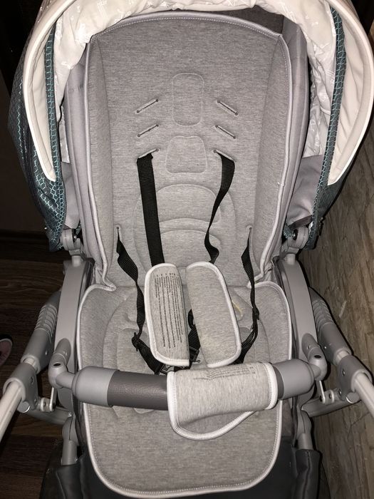 Wózek 2w1 Turkusowo-szary Camarelo Łódź lekki, również dla wysokich