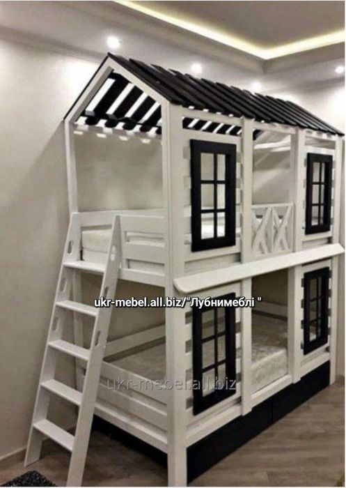 Ліжко двоповерхове "Емма",кровать  двухъярусная деревянная