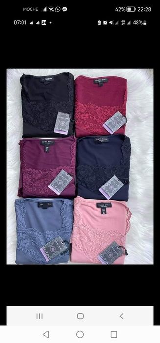 Camisola térmica com renda nos punhos