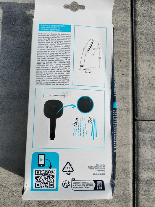 Grohe zestaw wannowy czarny