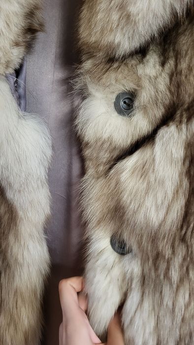 Naturalne futro  z lisa - stan idealny