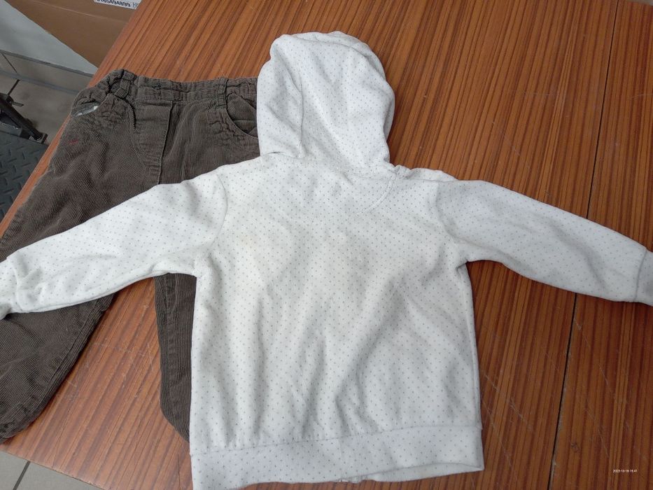 Ocieplane spodnie bluza 86cm