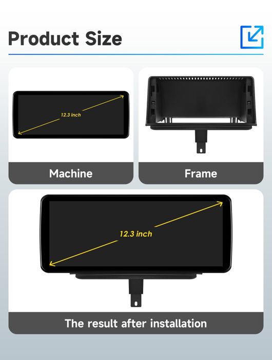 Rádio Android 12.3" Audi A1 2010 a 2018 RMC CarPlay Android Auto NOVO