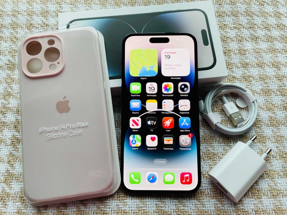 IPHONE 14 PRO MAX 128Gb АКБ 97% Space Black NEVERLOCK ( 81828)