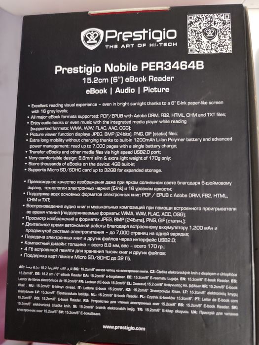 Электронная книга Prestigio Nobile PER 3464B